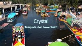  Presentation with mexican culture - Beautiful slide set featuring chalupas in the mexican venetian backdrop and a ocean colored foreground