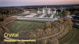  Presentation with castle - PPT theme consisting of chambord with its new background and a tawny brown colored foreground