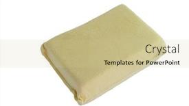  Presentation with angled loofah sponge gourd - Slides with chamois-sponge-on-white-background background and a soft green colored foreground