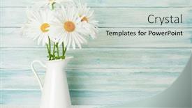  Presentation with chamomile - Amazing slides having chamomile-flowers-bouquet-in-front backdrop and a soft green colored foreground