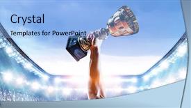  Presentation with victory - Slide deck featuring champ - his great victory background and a light blue colored foreground