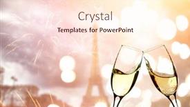  Presentation with eiffel tower paris france - Theme consisting of champagne-and-eiffel-tower background and a lemonade colored foreground