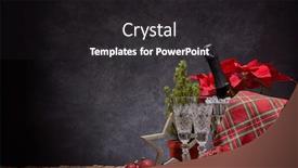  Presentation with flutes - Colorful slide deck enhanced with champagne-bottle-in-bucket backdrop and a dark gray colored foreground