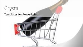  Presentation with grocery store - Beautiful presentation featuring champagne-bottle-inside-a-grocery backdrop and a white colored foreground