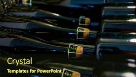  Presentation with winery - Slide deck with champagne-bottles-waiting-in-container background and a wine colored foreground