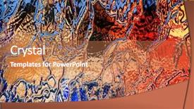  Presentation with green abstract leaves texture - Presentation theme consisting of champagne bubbles - abstract glass texture background and a coral colored foreground