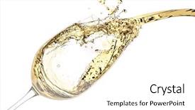  Presentation with splash - PPT layouts featuring champagne bubbles - white wine splash isolated background and a  colored foreground