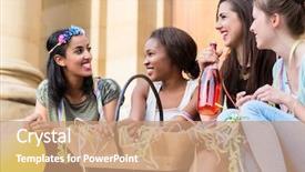  Presentation with champagne - PPT theme consisting of champagne celebrating together on bachelorette background and a coral colored foreground