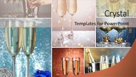  Presentation with alcohol - Amazing presentation design having champagne collage backdrop and a lemonade colored foreground