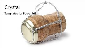  Presentation with cork - Audience pleasing theme consisting of champagne cork just backdrop and a  colored foreground