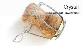 Presentation with cork - Presentation having champagne cork background and a  colored foreground