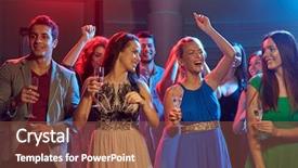  Presentation with happy holidays - Slide deck with sparkle free - party holidays celebration nightlife background and a tawny brown colored foreground