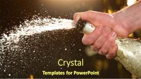  Presentation with cork - Presentation theme consisting of champagne-explosion-with-flying-cork background and a wine colored foreground