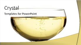  Presentation with celebrations - Audience pleasing slides consisting of prosecco - champagne glass with champagne symbolic backdrop and a white colored foreground
