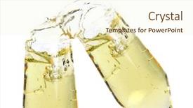  Presentation with champagne - Audience pleasing presentation consisting of champagne glasses isolated on white backdrop and a  colored foreground