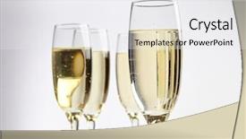  Presentation with champagne - Colorful PPT layouts enhanced with prosecco - champagne glasses backdrop and a white colored foreground
