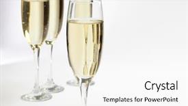  Presentation with champagne - Colorful slide deck enhanced with prosecco - champagne glasses backdrop and a white colored foreground