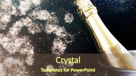  Presentation with lunar new year ox - Amazing theme having champagne in bucket - new year backdrop and a  colored foreground