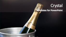  Presentation with new year - Amazing PPT layouts having champagne in bucket - new year backdrop and a  colored foreground
