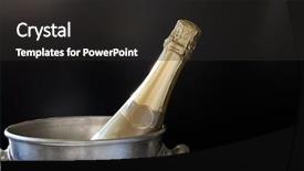  Presentation with new year - Slides having champagne in bucket - new year background and a dark gray colored foreground