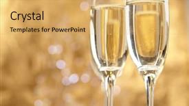  Presentation with champagne gold - PPT layouts featuring champagne on gold background background and a  colored foreground