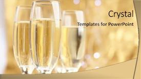  Presentation with champagne gold - Presentation theme having champagne on gold background background and a lemonade colored foreground