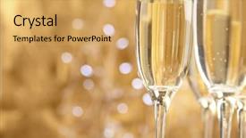  Presentation with champagne gold - Beautiful PPT layouts featuring champagne on gold background backdrop and a yellow colored foreground