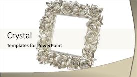  Presentation with picture frame - Presentation featuring picture frame with rose deco background and a soft green colored foreground