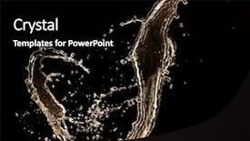  Presentation with splash - Slides enhanced with champagne splash isolated on black background and a  colored foreground