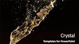  Presentation with cork - Slide set having champagne splashes with cork background and a  colored foreground