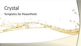  Presentation with champagne - PPT theme with champagne wine splash isolated background and a white colored foreground