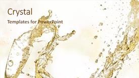  Presentation with splashing - Audience pleasing slides consisting of champagne wine splashing backdrop and a cream colored foreground