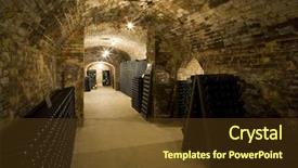  Presentation with winery - Presentation design featuring champagne winery epernay champagne region france background and a tawny brown colored foreground