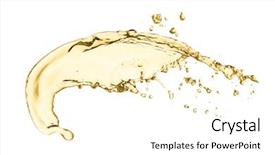  Presentation with splash - PPT layouts having champaign - splash of white wine isolated background and a white colored foreground