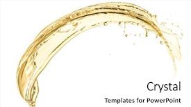  Presentation with splash - Cool new presentation theme with champaign celebration - splash of white wine isolated backdrop and a white colored foreground