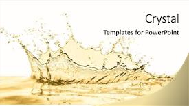  Presentation with splashing - Slide deck consisting of champaign celebration - white wine splashing on white background and a white colored foreground