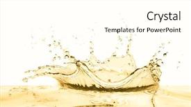  Presentation with splashing - Slides consisting of champaign celebration - white wine splashing on white background and a white colored foreground