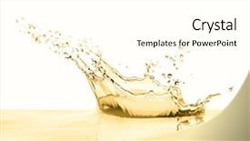  Presentation with splashing - Slides with champaign celebration - white wine splashing on white background and a white colored foreground