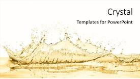  Presentation with splashing - Presentation design with champaign celebration - white wine splashing on white background and a white colored foreground