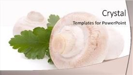 Presentation with champignon mushroom - Cool new presentation with champignon-mushroom-and-parsley-leaves backdrop and a sky blue colored foreground