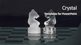  Presentation with champion - Presentation theme enhanced with champion brain - chess game background and a dark gray colored foreground
