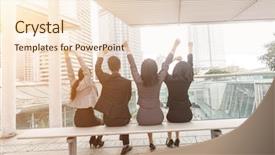  Presentation with team building - Presentation theme enhanced with team building free - group of business man background and a  colored foreground