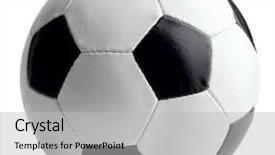  Presentation with soccer - Presentation theme with champions league - soccer-ball isolated on white background background and a light gray colored foreground