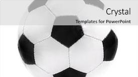  Presentation with champions league - Slide set having champions league - soccer ball isolated on white background and a light gray colored foreground