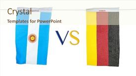  Presentation with flag of argentina - Presentation theme having championship 2014 argentina and germany background and a cream colored foreground
