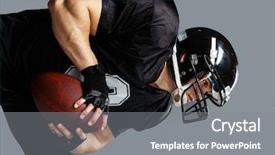  Presentation with american football and helmet on field - Cool new theme with attractive young woman in santa suit playing violin backdrop and a gray colored foreground