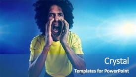  Presentation with soccer - Slide deck with championship jerseys - celebrating soccer player cheering background and a teal colored foreground