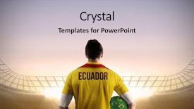  Presentation with football blue - Presentation theme with championship jerseys - ecuador football player holding ball background and a light gray colored foreground