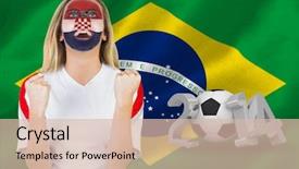  Presentation with croatia - Amazing slide set having championship jerseys - excited croatia fan in face backdrop and a lemonade colored foreground