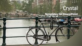  Presentation with amsterdam - Slide deck with  background and a  colored foreground